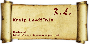 Kneip Lavínia névjegykártya